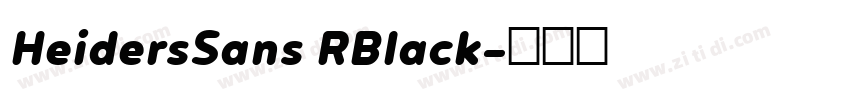 HeidersSans RBlack字体转换